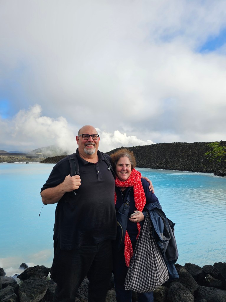 Russell and Emily at the Blue Lagoon